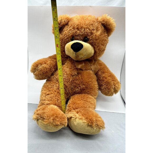 Dan Dee Collectors Choice 16" Tan Bear Brown Bow Plush Stuffed Animal Toy - Picture 8 of 8